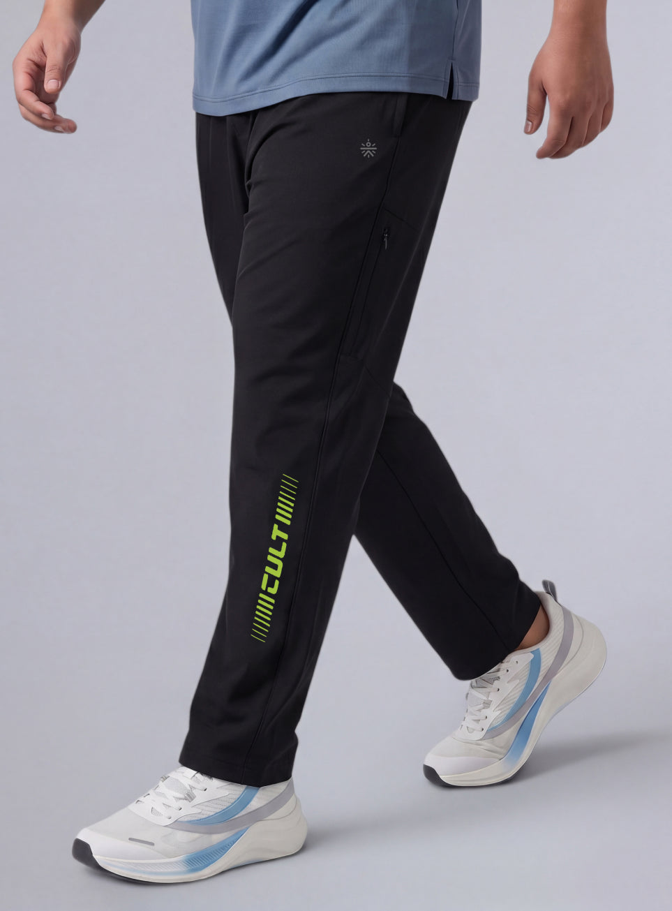 Men's Black Pro Movement Runner's Plus Size Trackpants