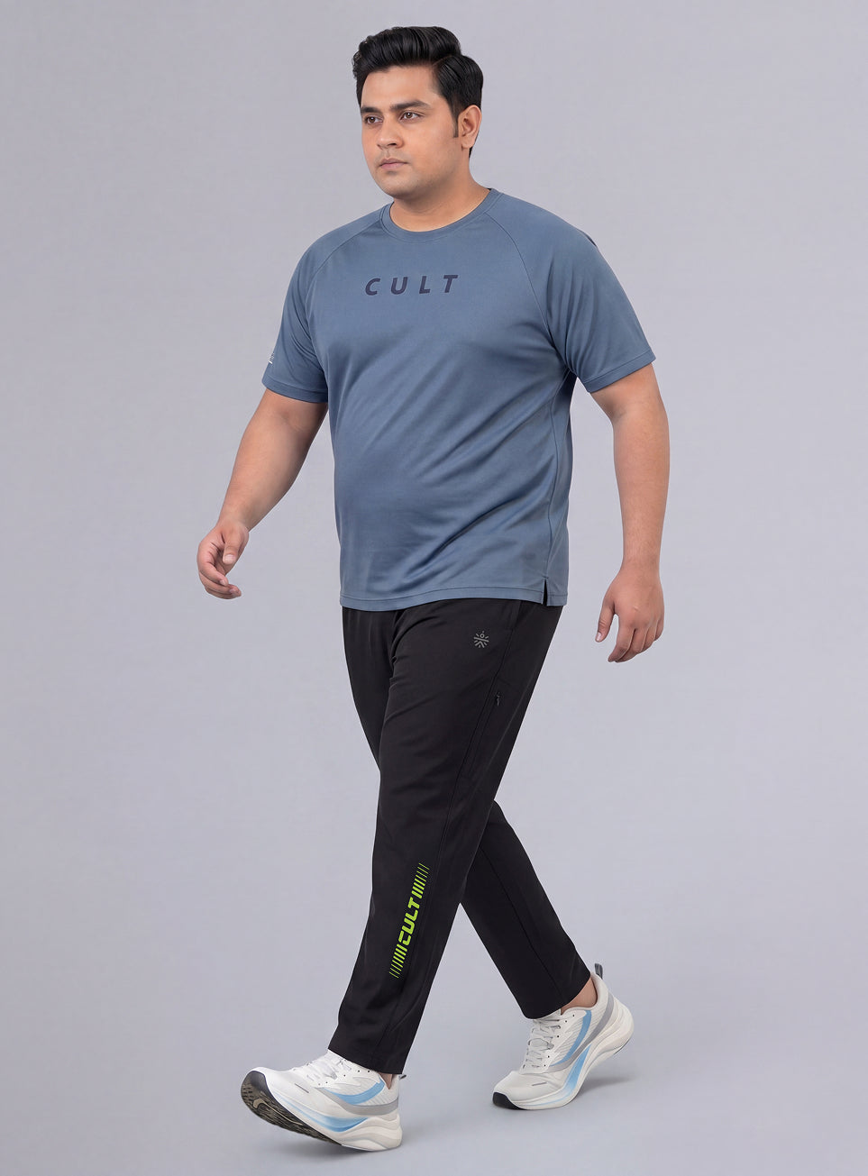 Men's Black Pro Movement Runner's Plus Size Trackpants