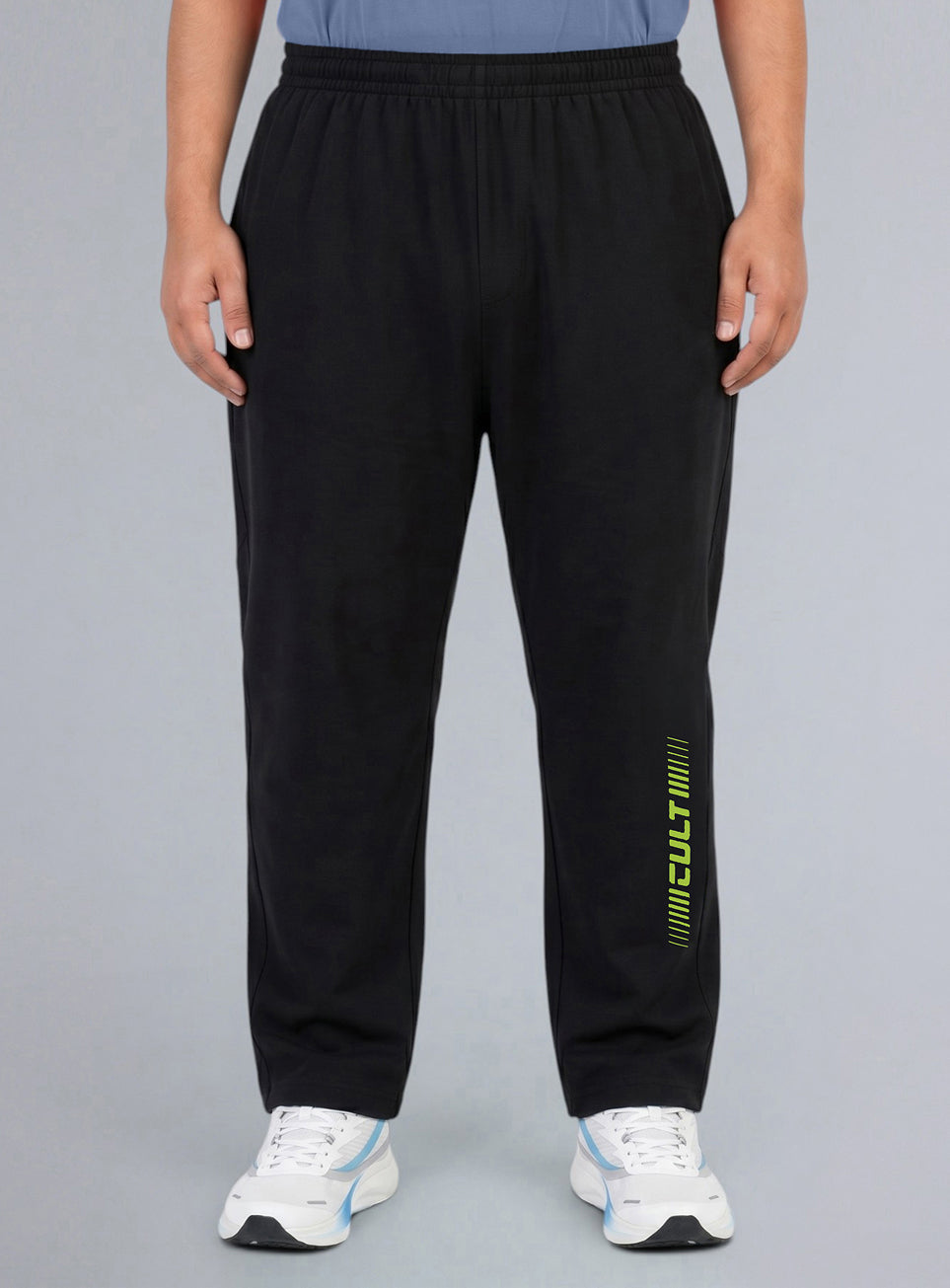 Men's Black Pro Movement Runner's Plus Size Trackpants