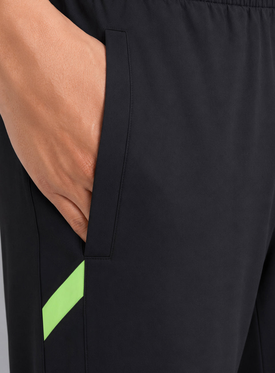 Men's Black Power Pop Plus Size Straight Fit Trackpants