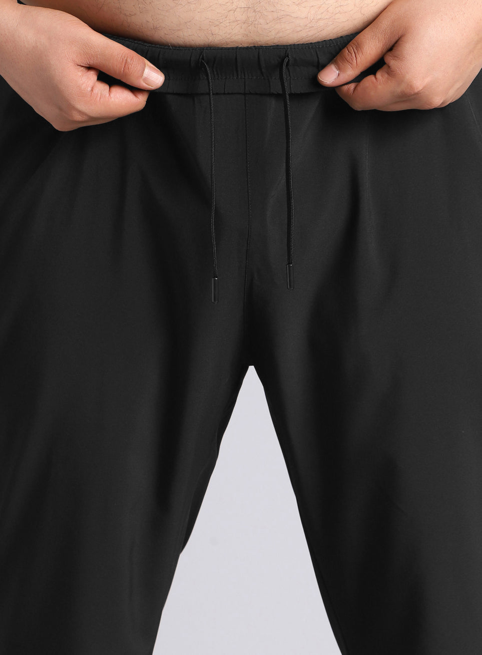 Men's Black Power Pop Plus Size Straight Fit Trackpants