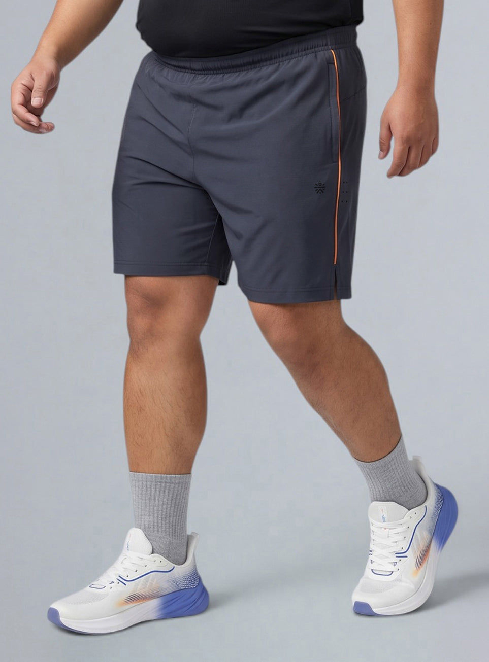 Men's Grey Air Flex Training Plus Size Shorts