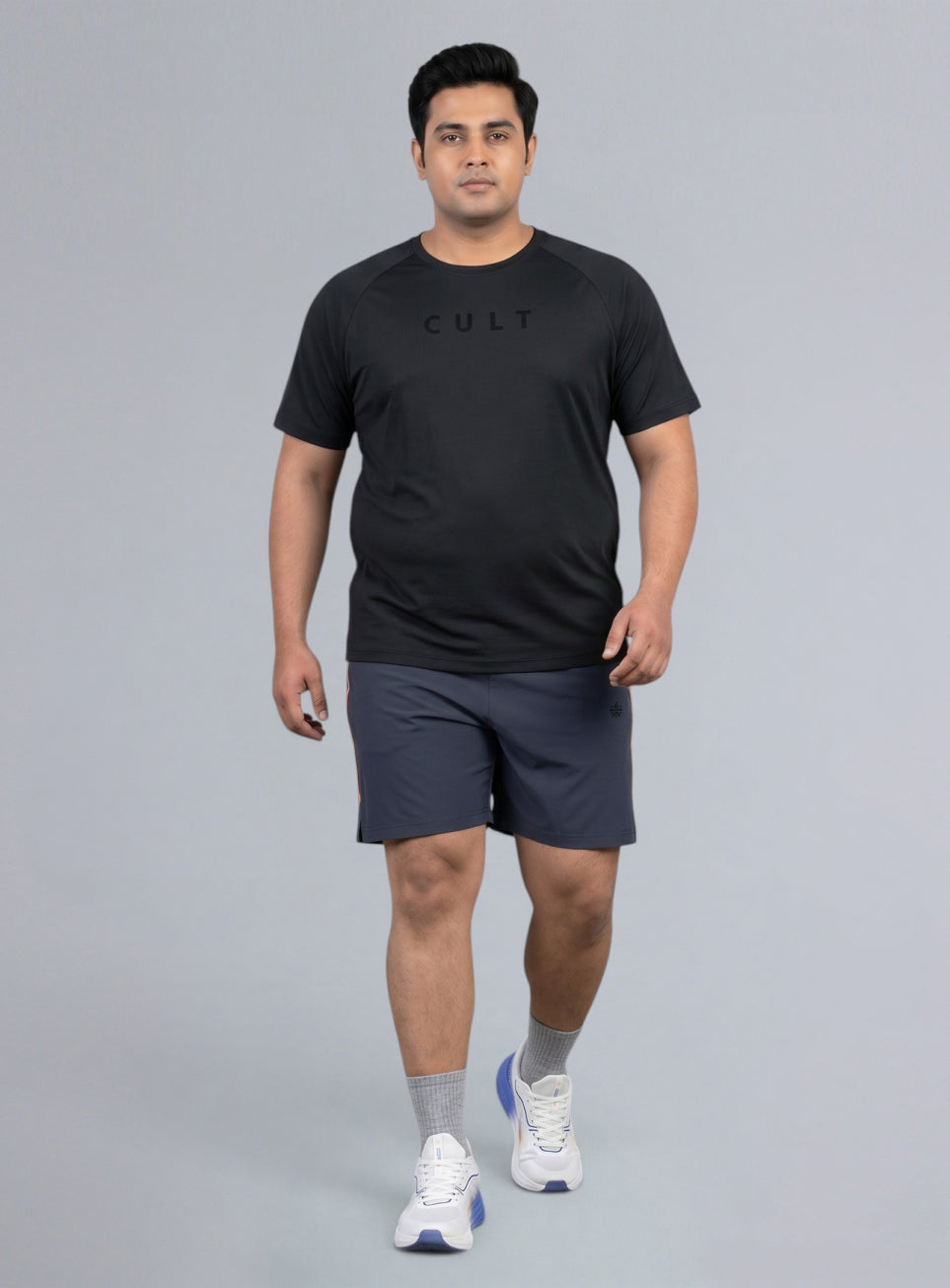 Men's Grey Air Flex Training Plus Size Shorts