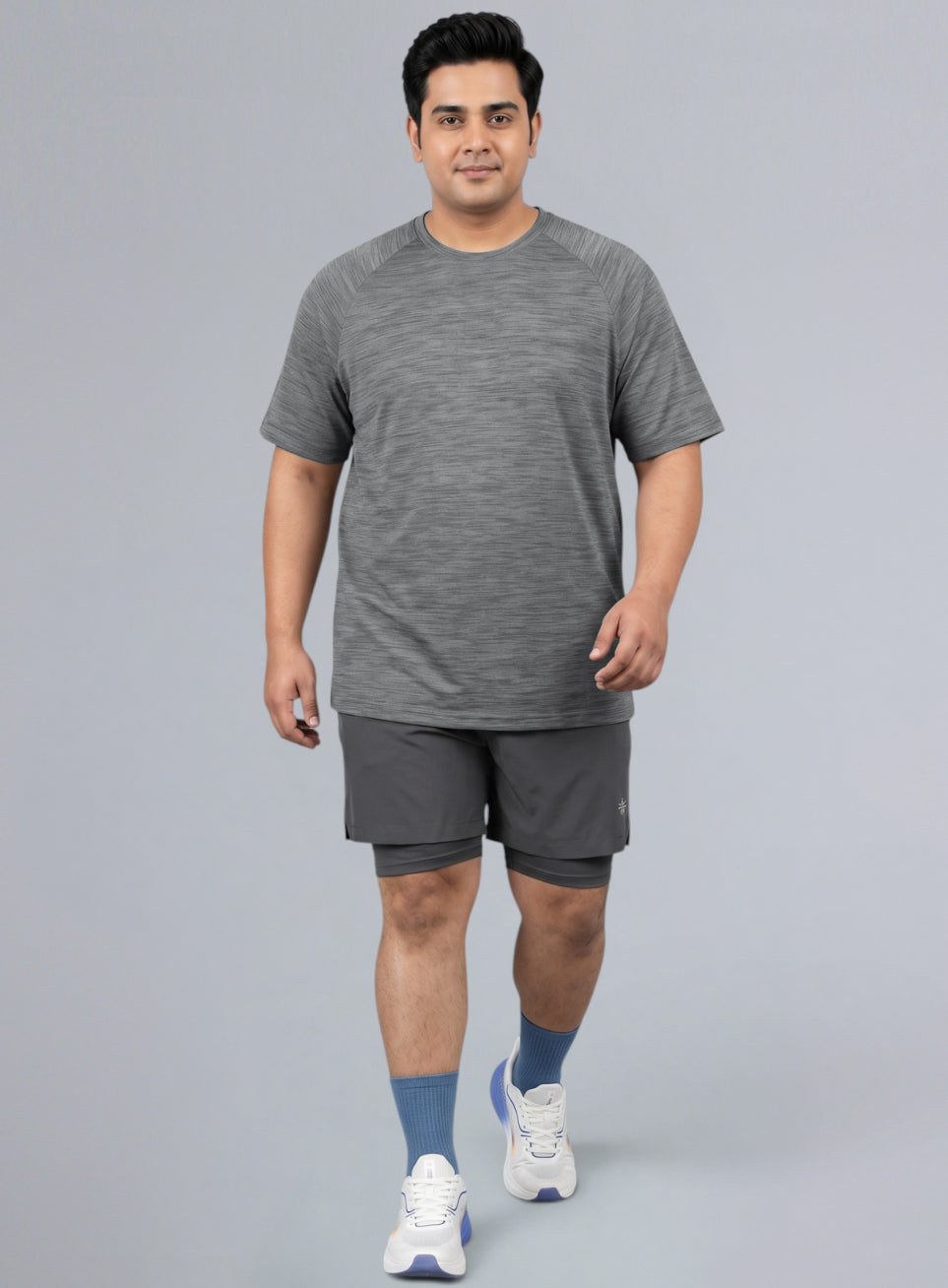 Men's Black Textured Performance T-shirt