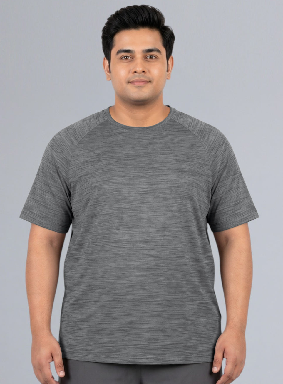 Men's Black Textured Performance T-shirt