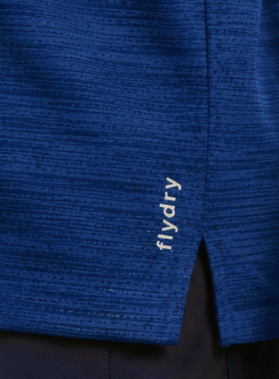 Men's Blue Textured Performance Plus Size T-shirt