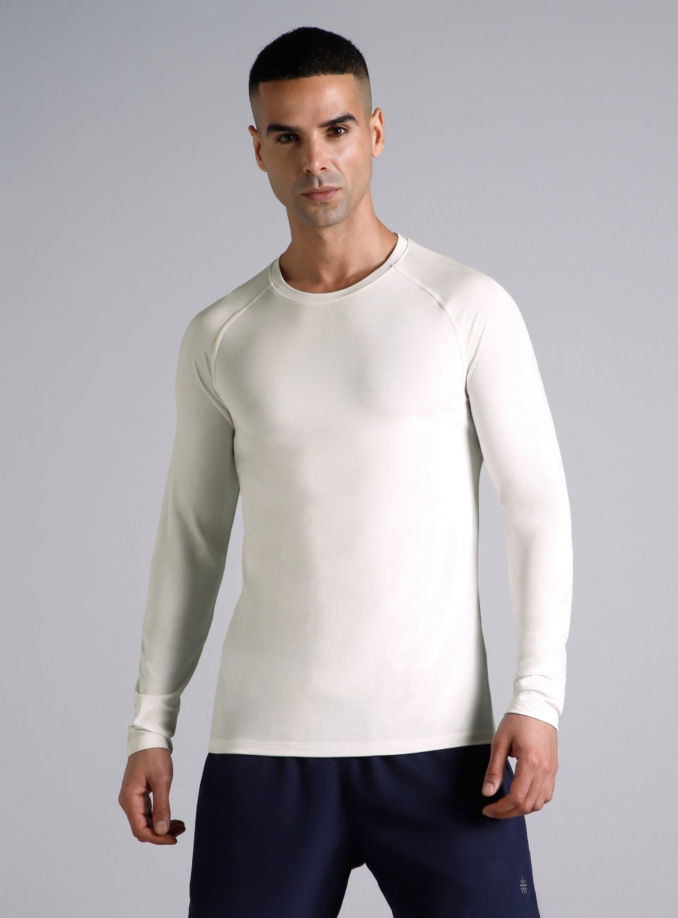 Men's White Base Layer Run Full Sleeve T-shirt