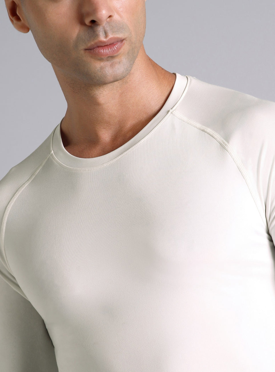Men's White Base Layer Run Full Sleeve T-shirt