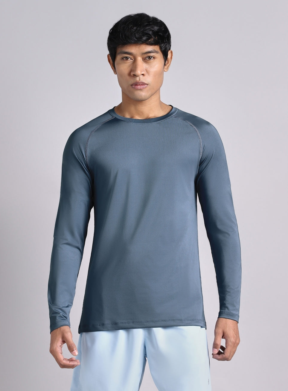 Men's Blue Base Layer Run Full Sleeve T-shirt