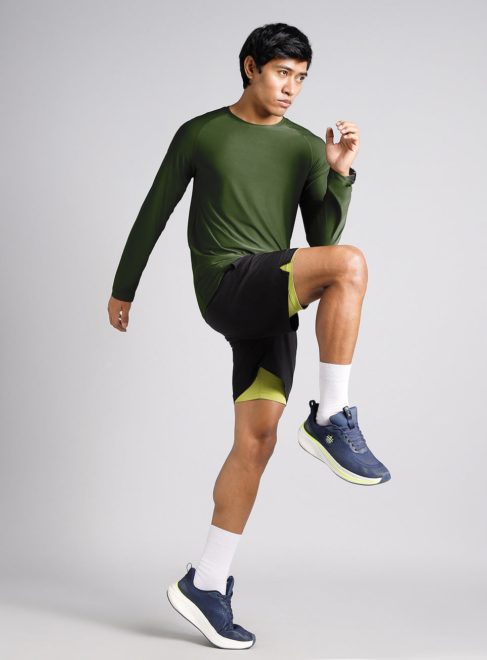 Men's Dark Green Base Layer Run Full Sleeve T-shirt