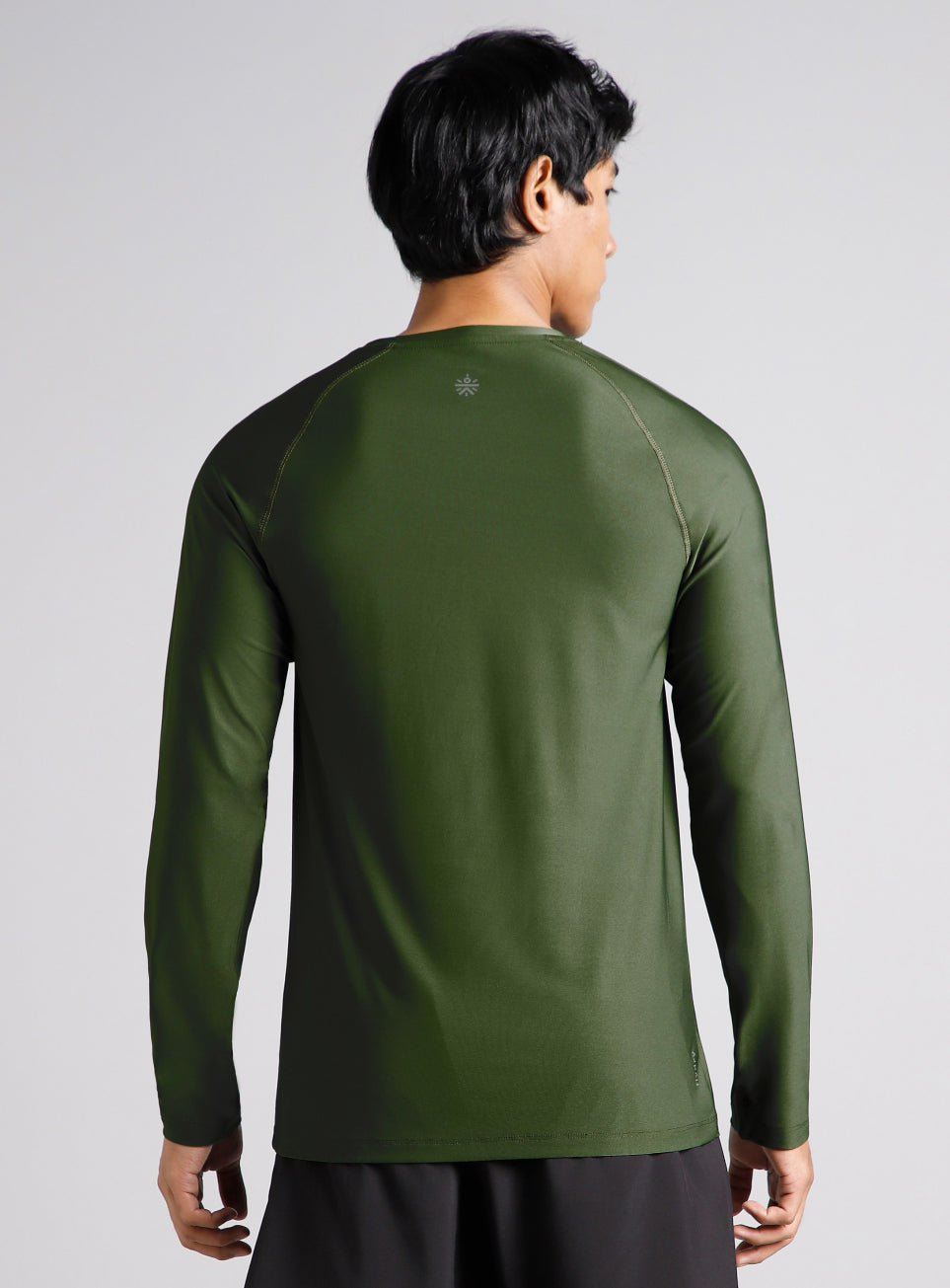 Men's Dark Green Base Layer Run Full Sleeve T-shirt