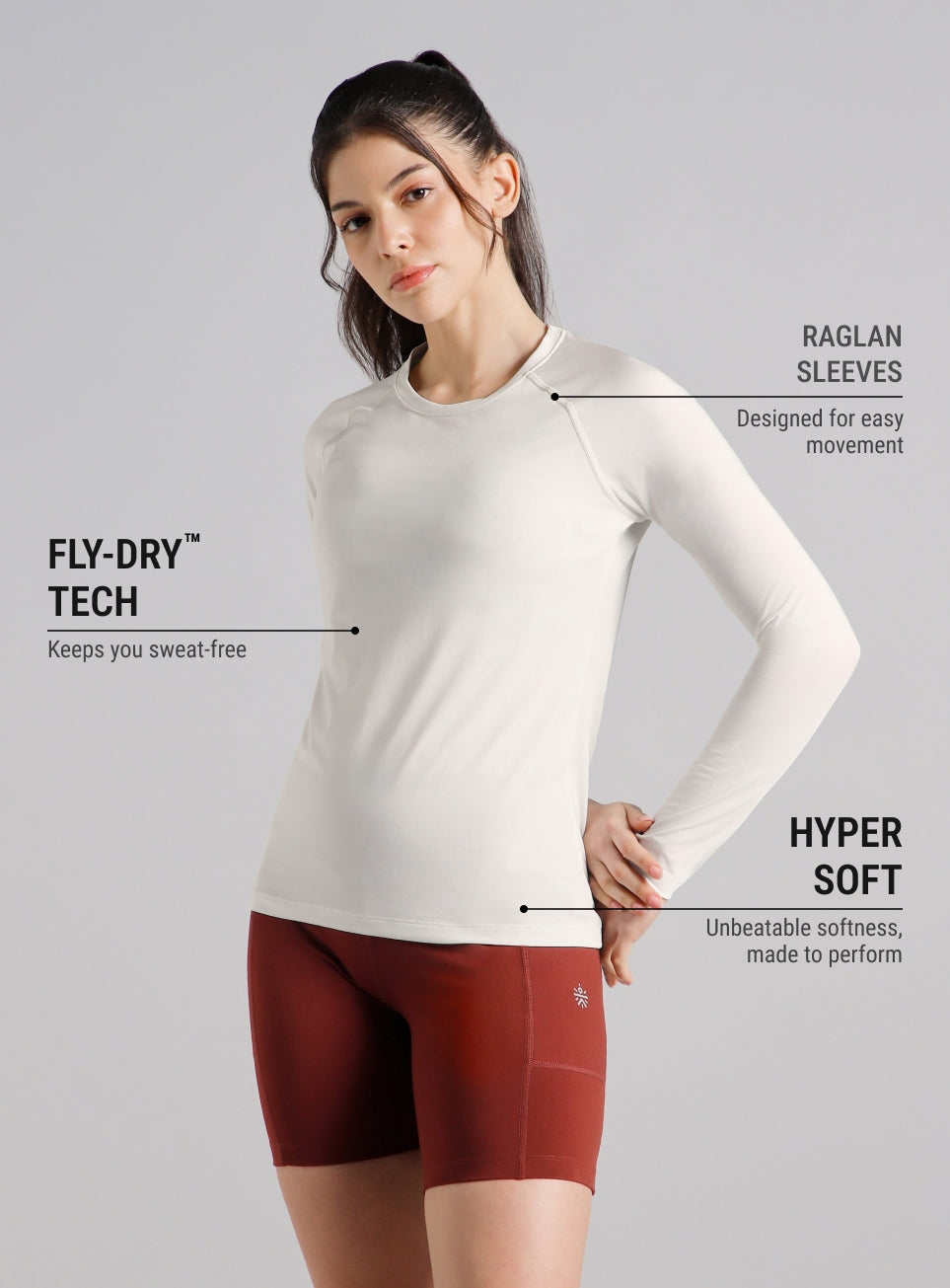 Women's Base Layer White Compression Running Top