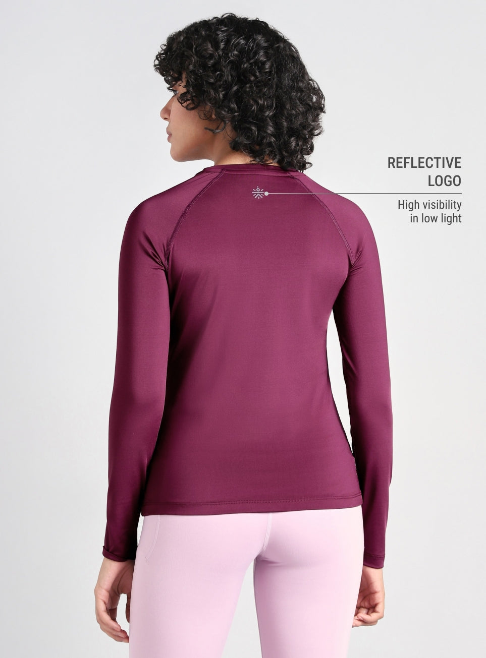Women's Base Layer Wine Compression Running Top