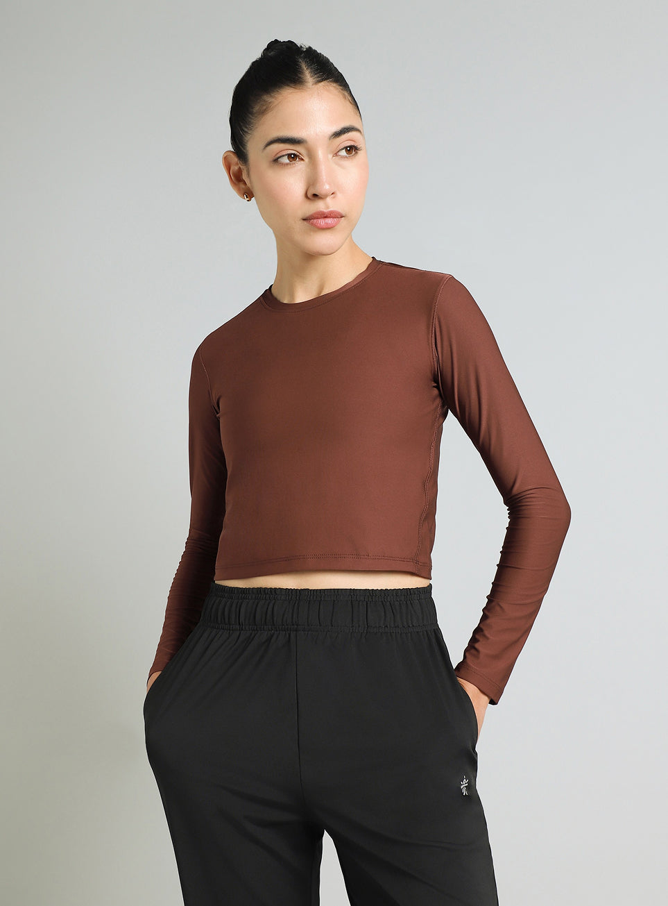 Women's Brown Runner's Escape T-shirt