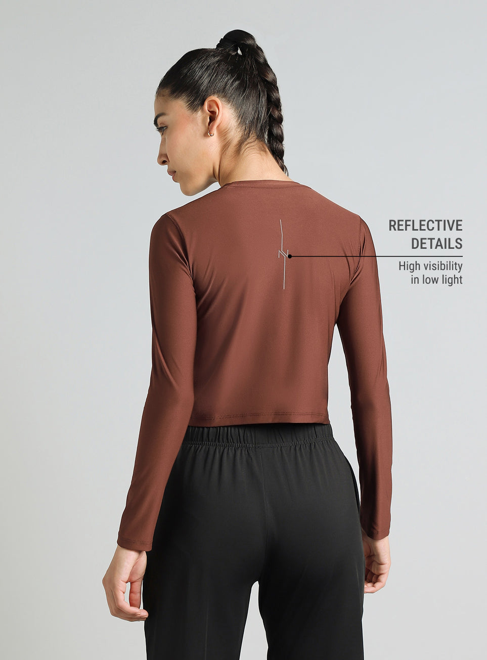 Women's Brown Runner's Escape T-shirt