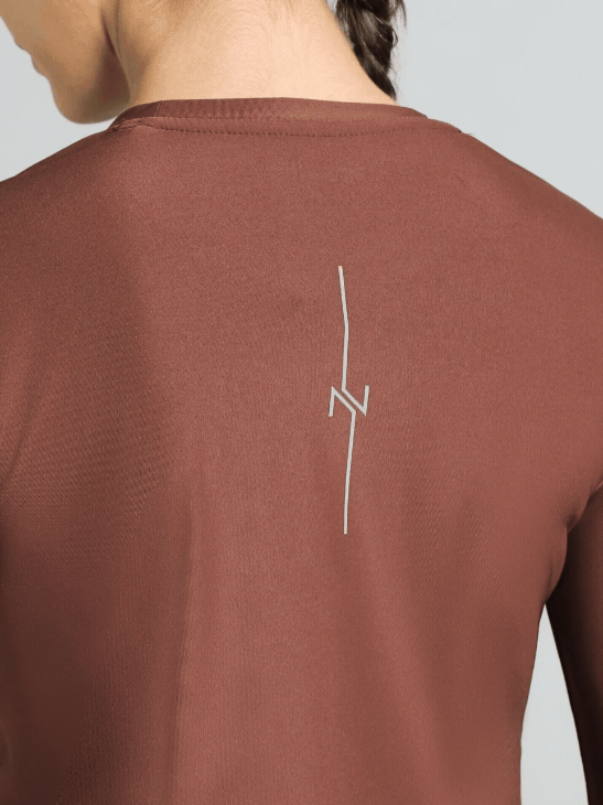 Women's Brown Runner's Escape T-shirt