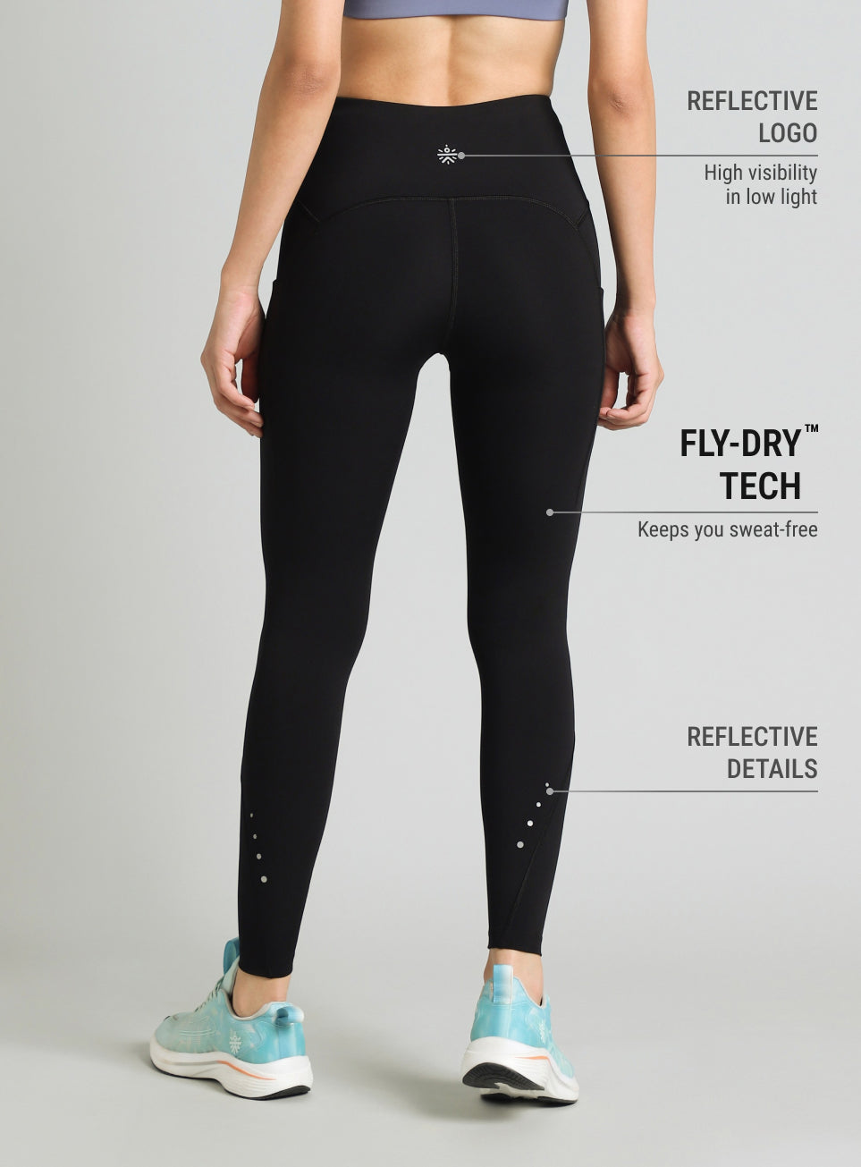 Women's Black Flow Form Yoga COMFlex Tights