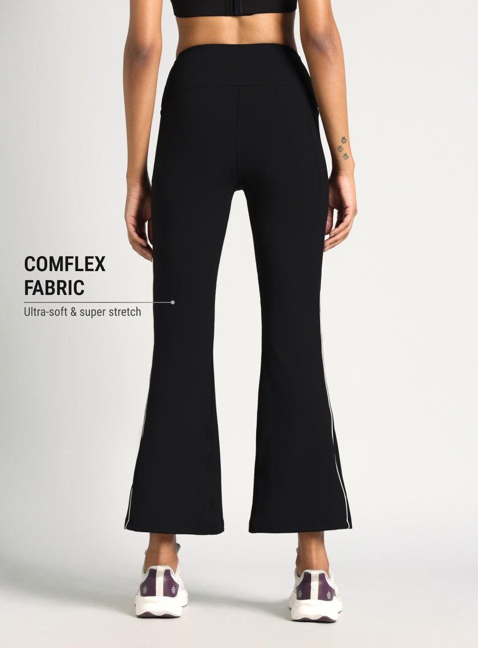 Women's Black Combat Training COMflex Training Flarepants