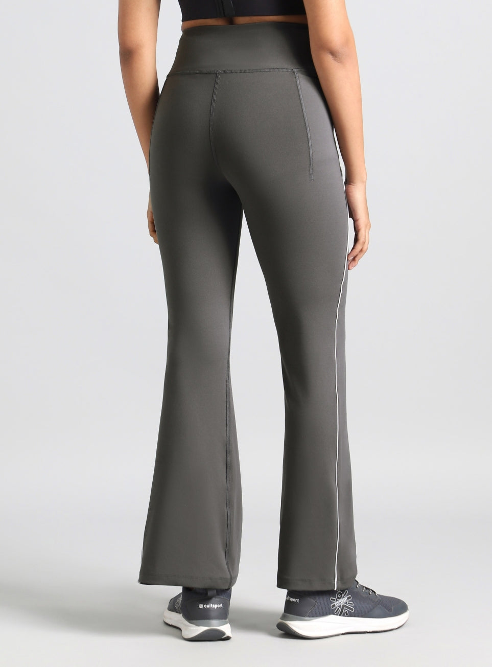 Women's Grey Combat Training COMFlex Training Flarepants