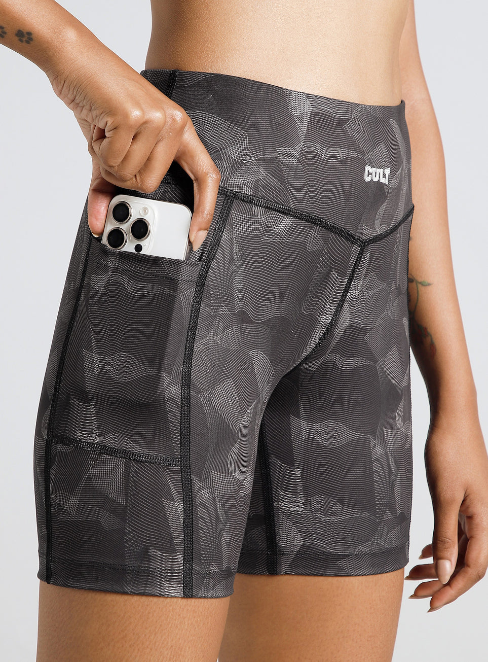 Women's Black Urban Camo Combat COMFlex Cycling Shorts
