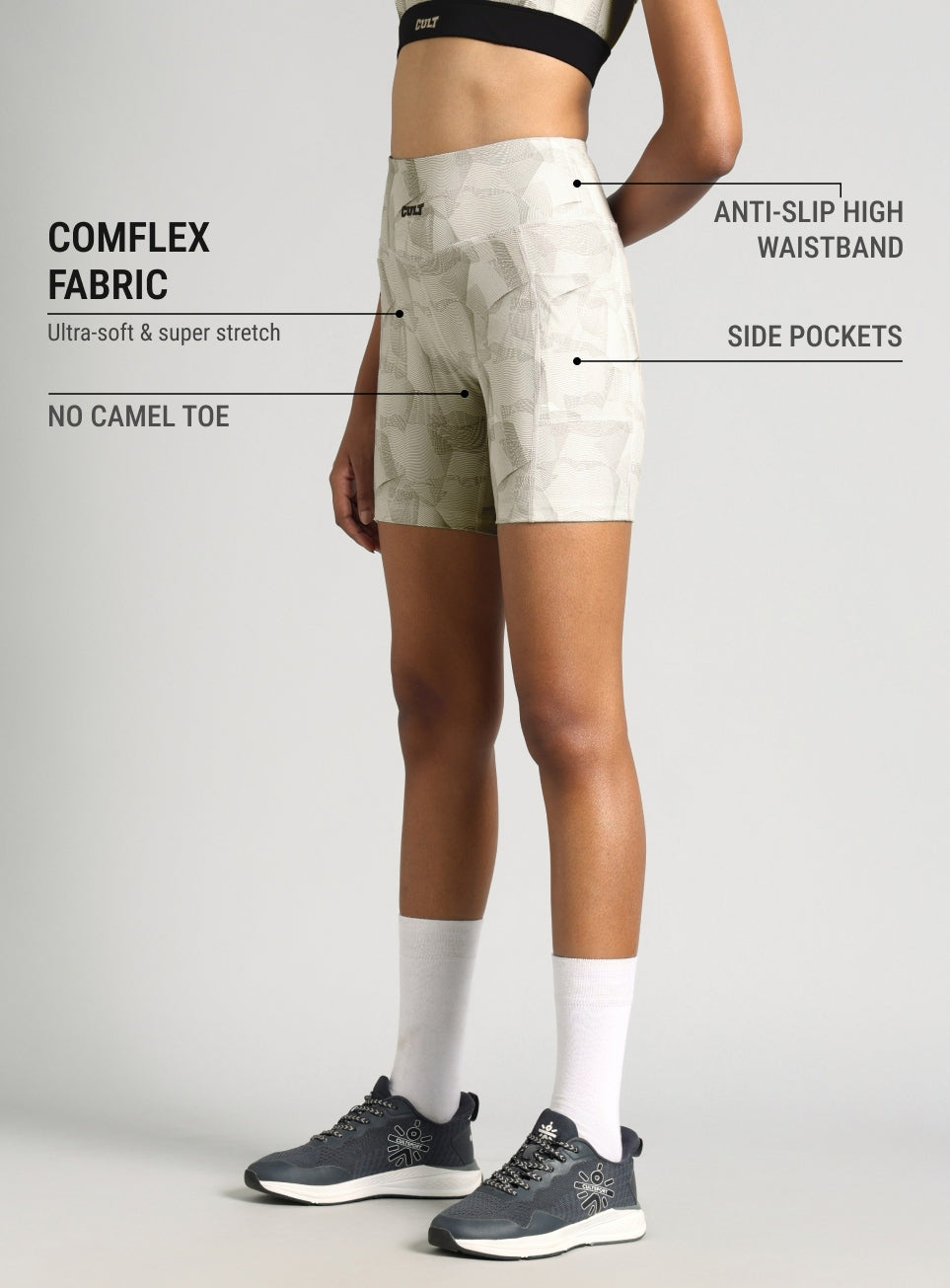 Women's White Combat training COMflex Training Cycling Shorts