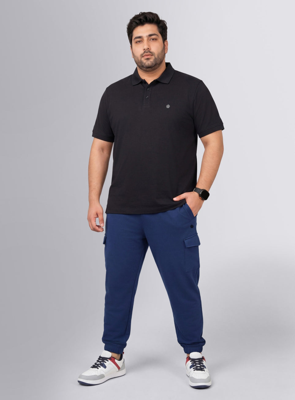 Men's Navy Move All Day Plus Size Cargo Joggers
