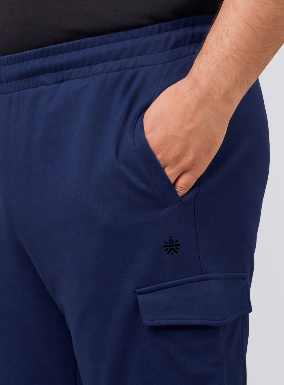Men's Navy Move All Day Plus Size Cargo Joggers
