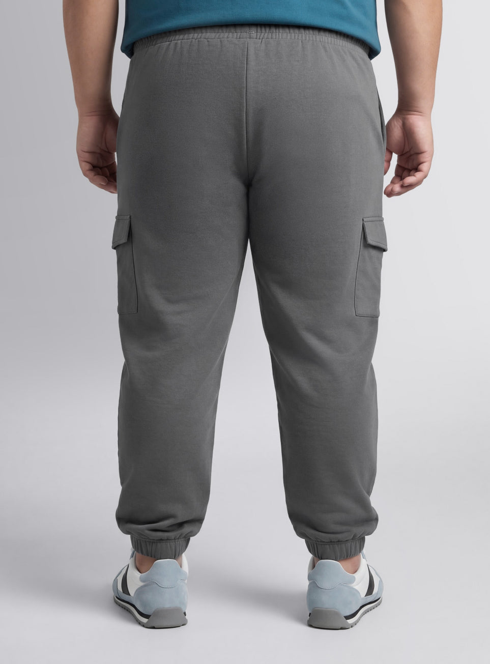 Men's Grey Move all Day Plus Size Cargo Joggers