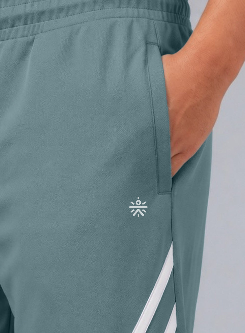 Men's Blue Contrast Panel Shorts