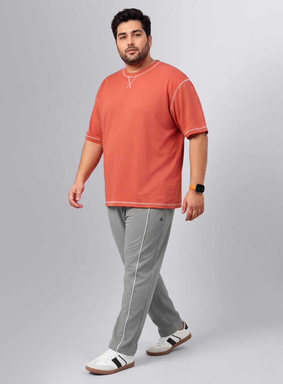 Men's Grey Beyond Play Plus Size Trackpants