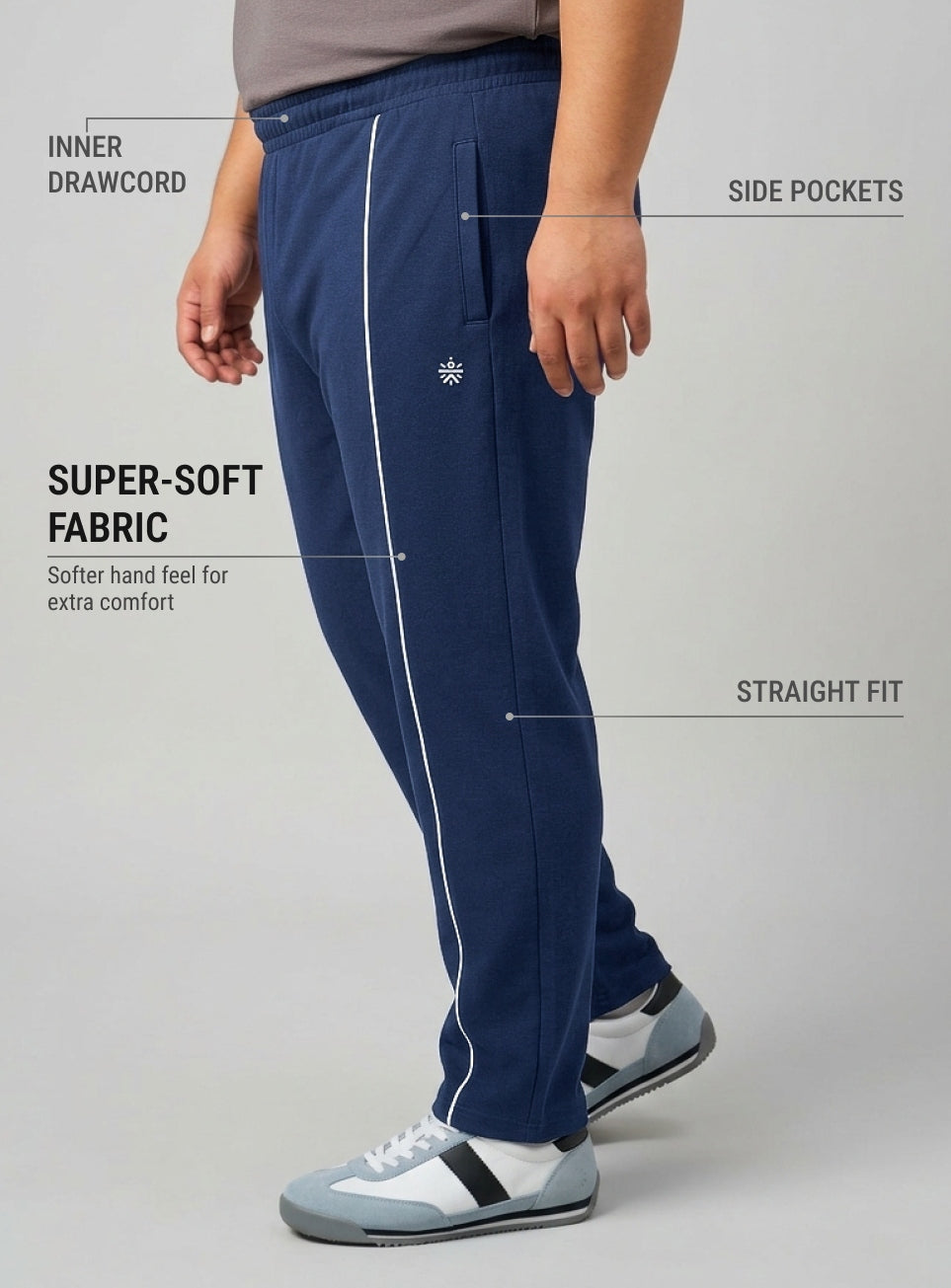 Men's Navy Beyond Play Plus Size Trackpants