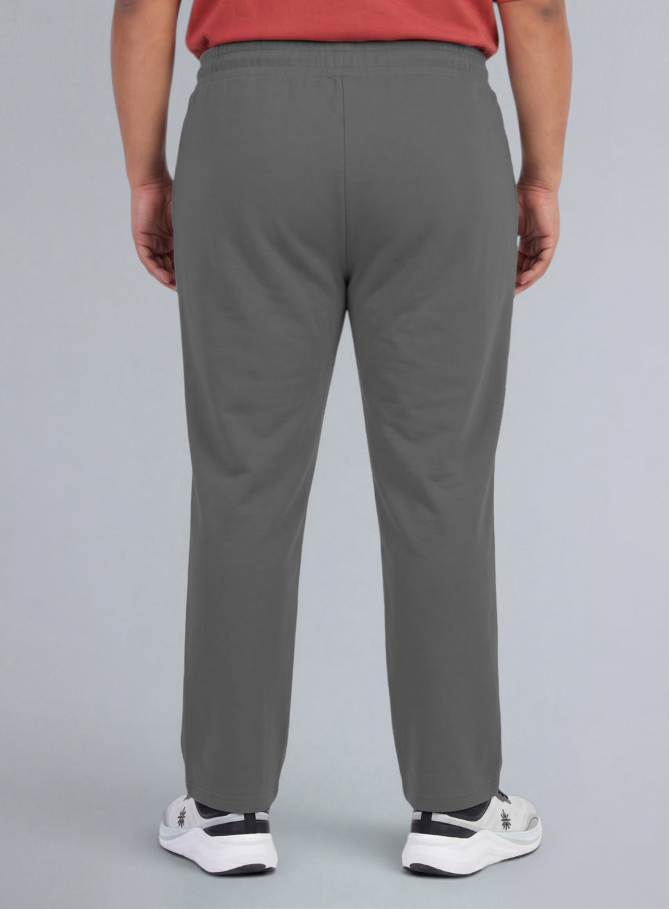 Men's Grey All Day Play Plus Size Straight Fit Trackpants