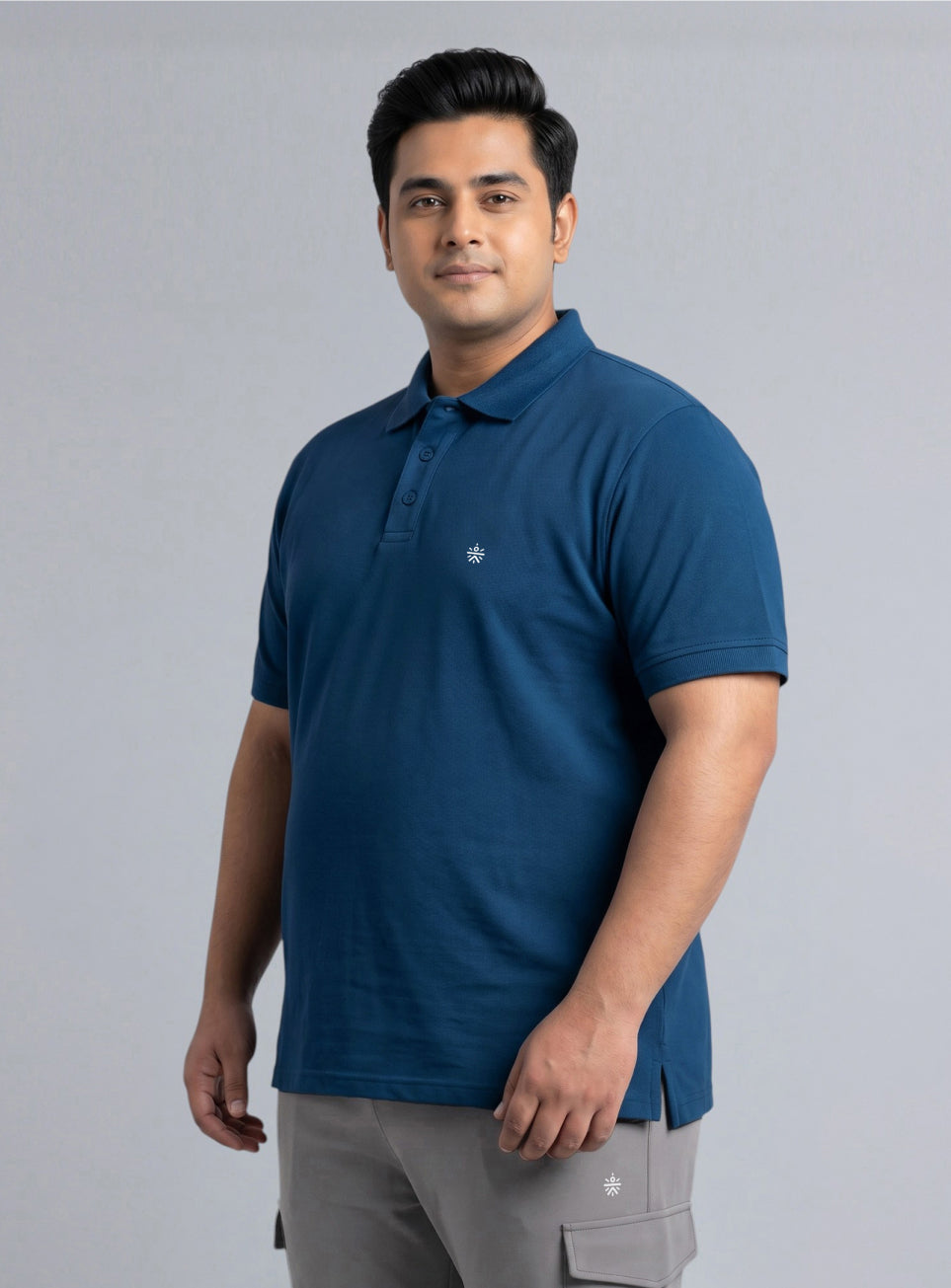 Men's Navy All Day Play Plus Size Polo T-shirt