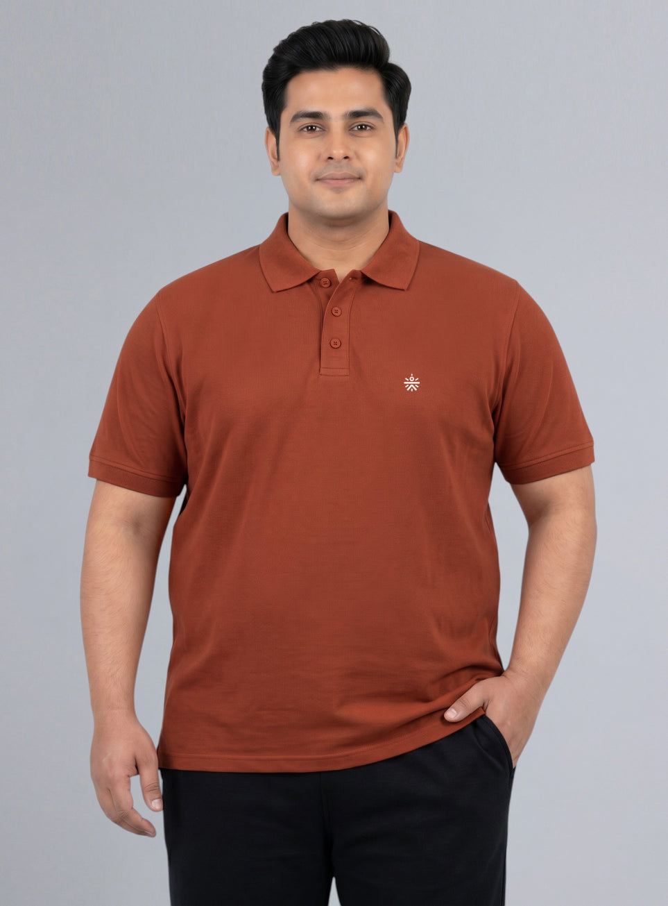 Men's Rust All Day Play Plus Size Polo T-shirt