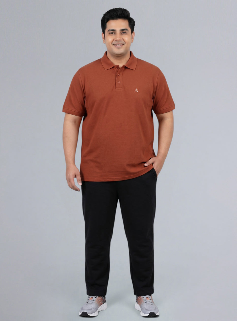 Men's Rust All Day Play Plus Size Polo T-shirt