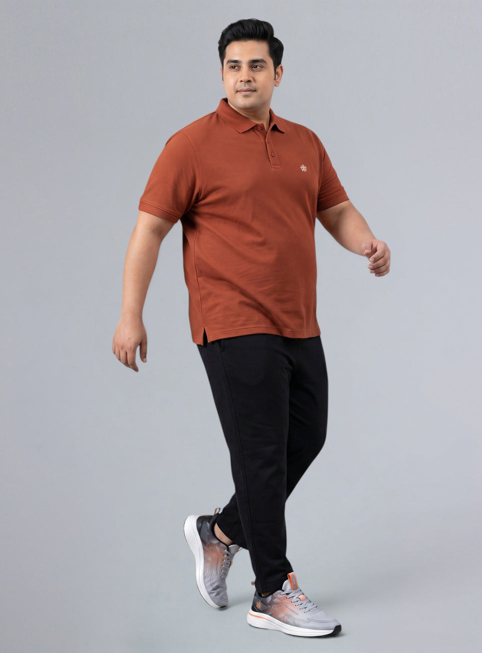 Men's Rust All Day Play Plus Size Polo T-shirt