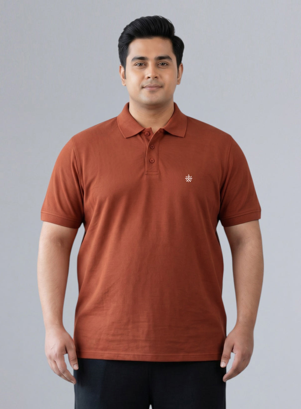 Men's Rust All Day Play Plus Size Polo T-shirt