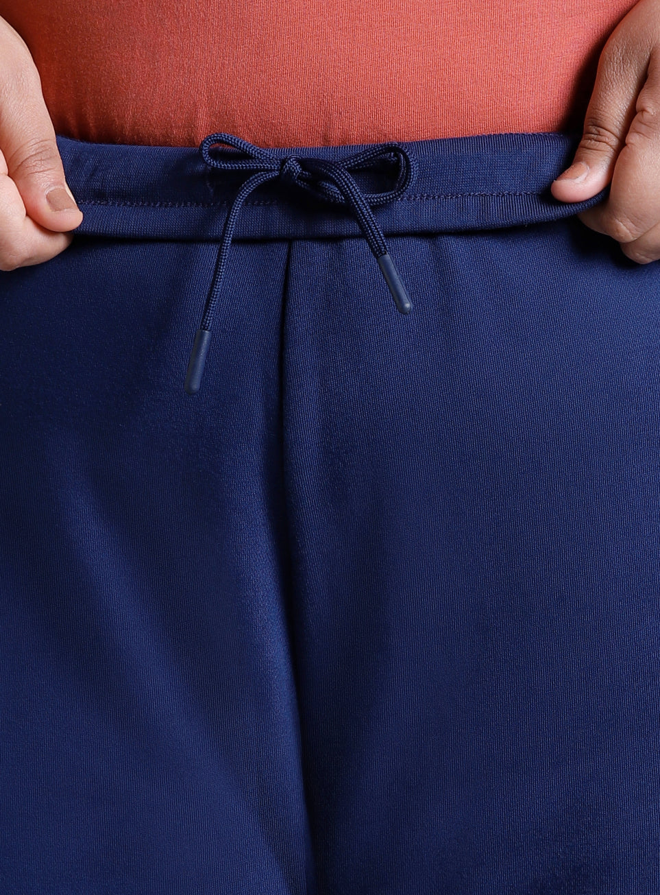 Women's Blue Cotton Plus Size Everyday Joggers