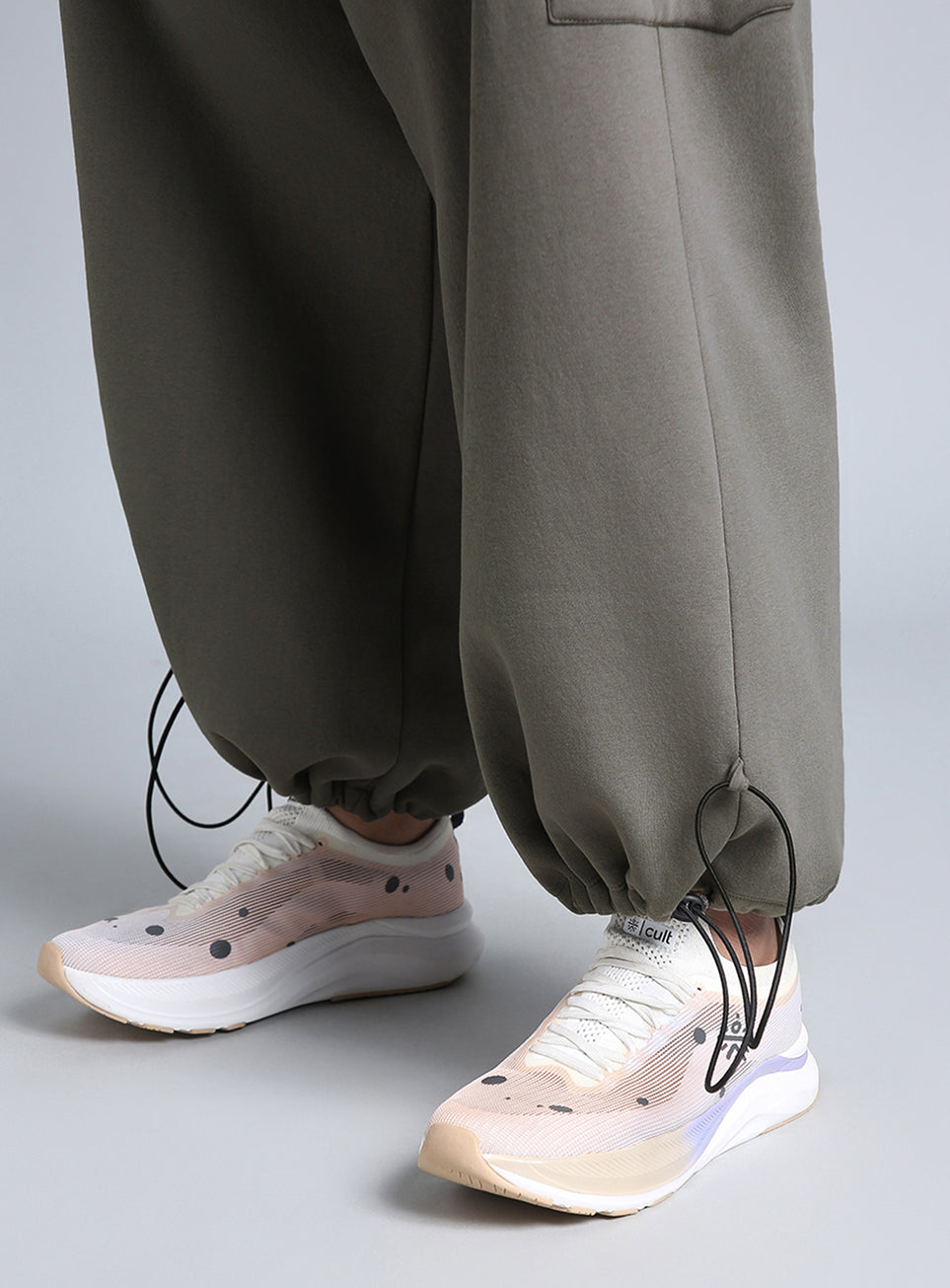 Women's Grey Plus Size Utility Joggers