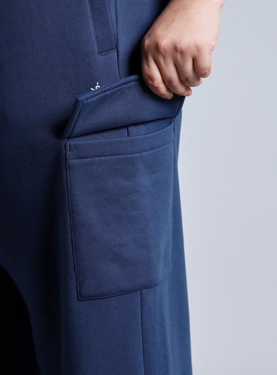 Women's Blue Plus Size Utility Joggers