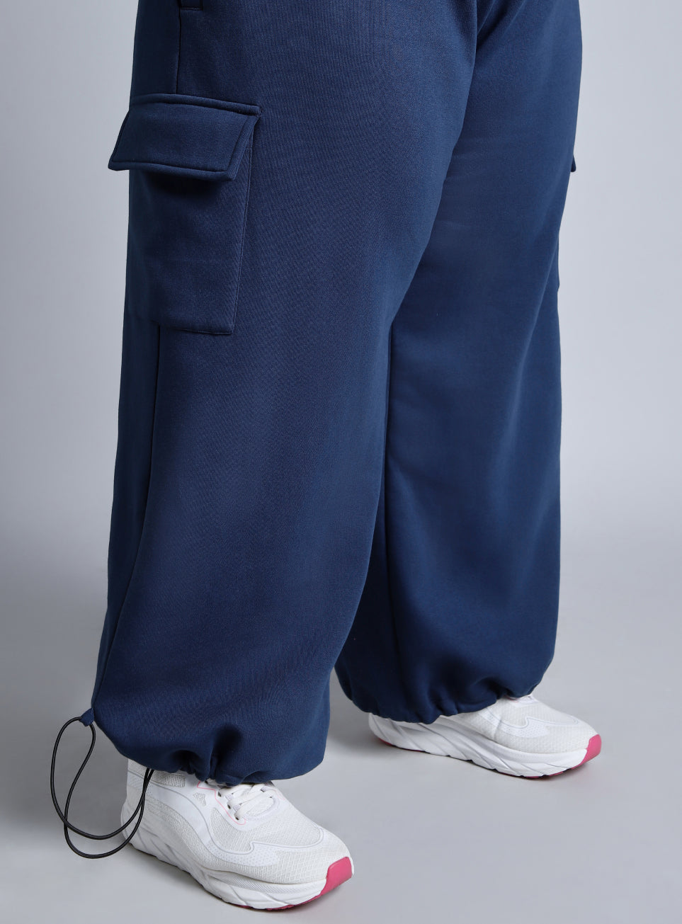 Women's Blue Plus Size Utility Joggers