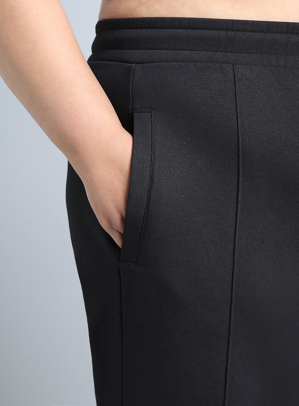 Women's Black Plus Size Everyday Cotton Trackpants