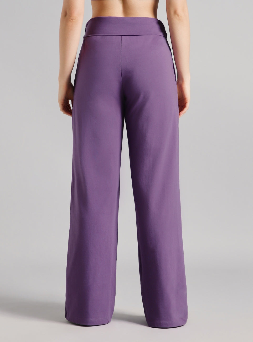 Women's Purple Flow Form Yoga Wide Leg Pants