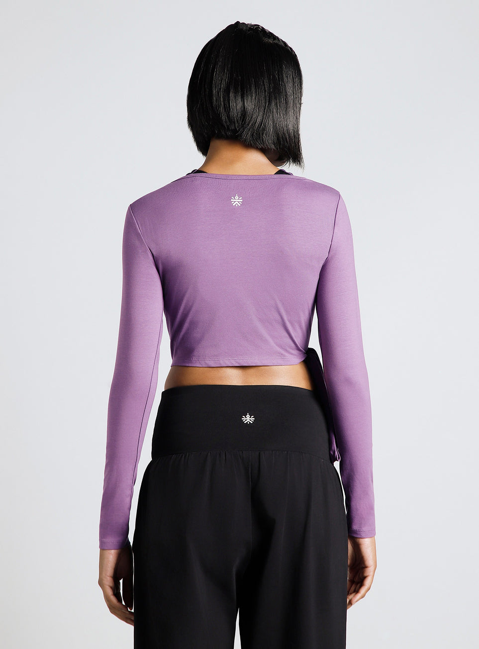Women's Purple Back Wrap Around Flow Yoga Tank