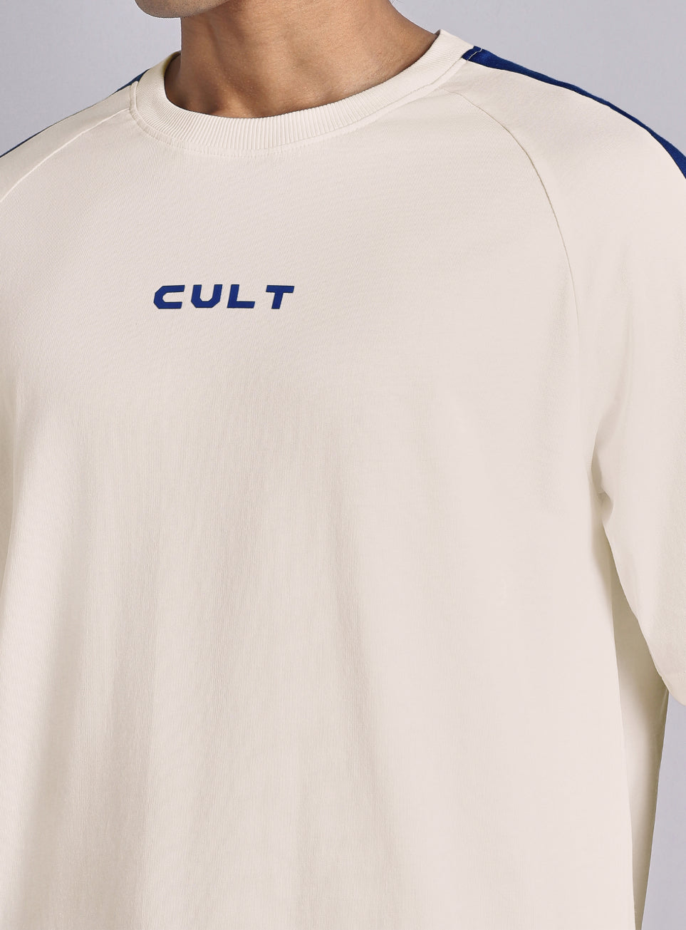 Men's Off white V-man Motion panel Oversized fit T-shirt