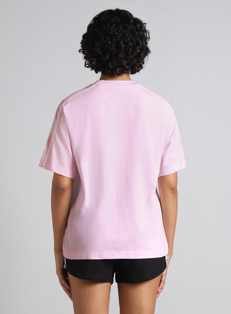 Women's Pink Cult Logomania Print Relaxed Fit T-shirt