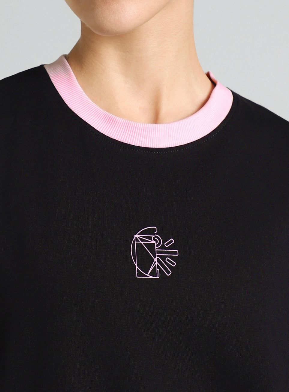 Women's Black Cult Logomania Print Oversized Fit T-shirt