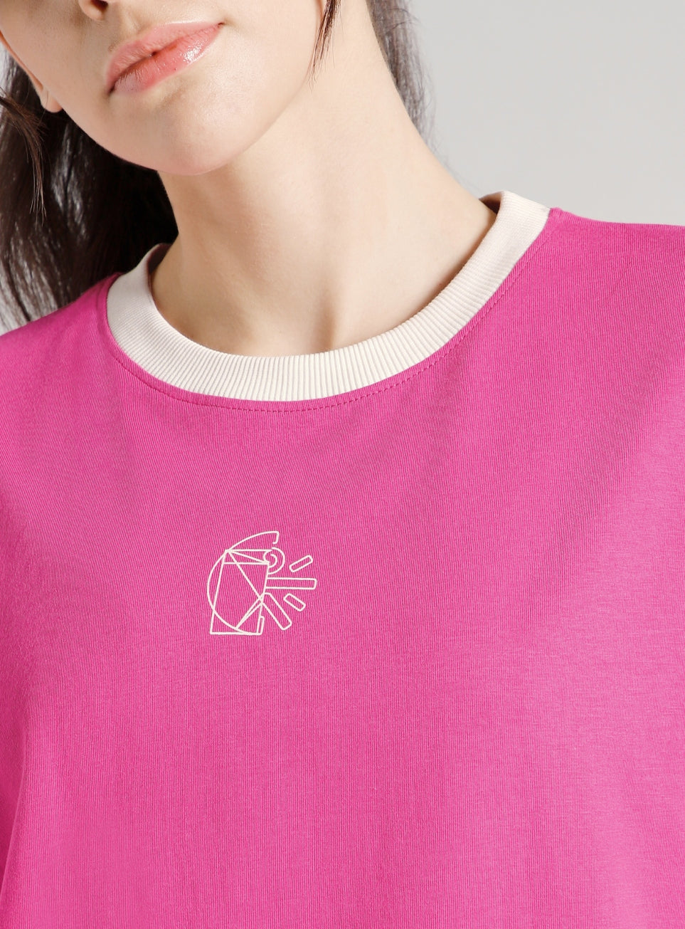 Women's Pink Cult Logomania Print Oversized Fit T-shirt