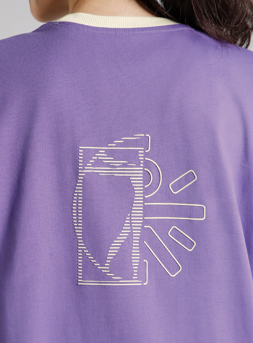 Women's Purple Cult Logomania Print Oversized Fit T-shirt
