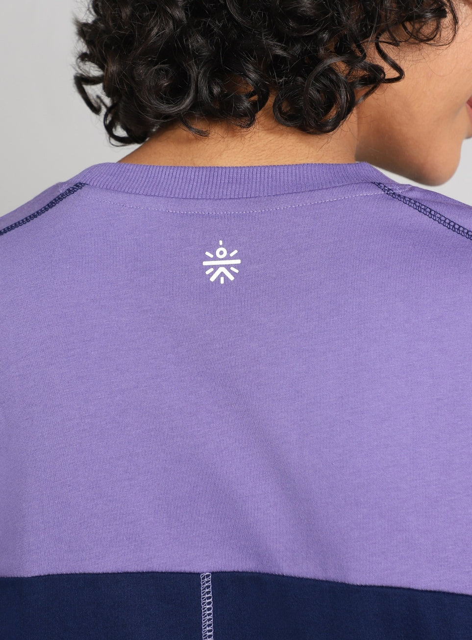 Women's Pink Colourblocked Boxy Fit T-shirt